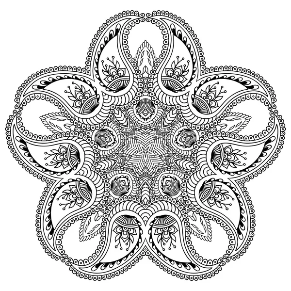 Vector henna tattoo mandala. Mehndi stijl. — Stockvector