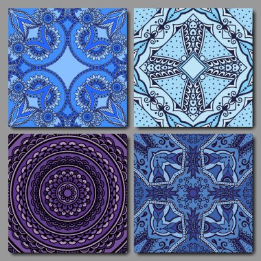 Kart veya davet retro dekorasyon tarzı ayarlayın. Elle çizilmiş arka plan.