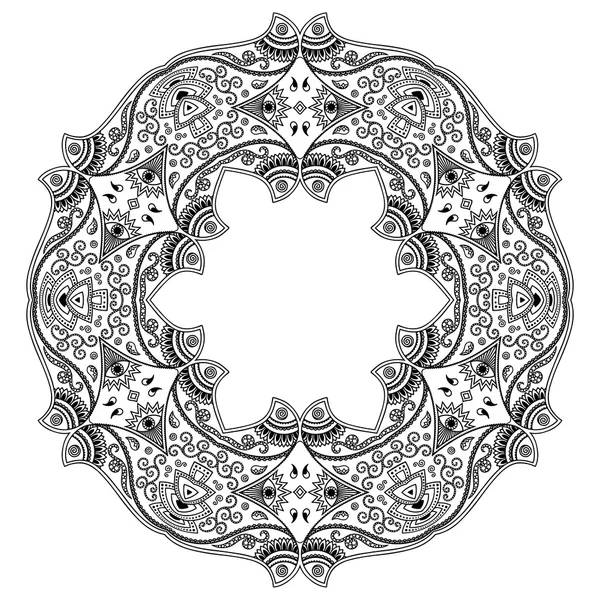 Vektor henna tetoválás mandala. Mehndi stílus. — Stock Vector