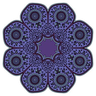 Oryantal tarzı renkli mandalalar vektör görüntü.