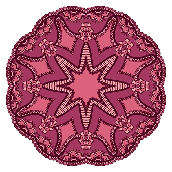 Imagen vectorial de mandalas de color en estilo oriental . — Vector de stock