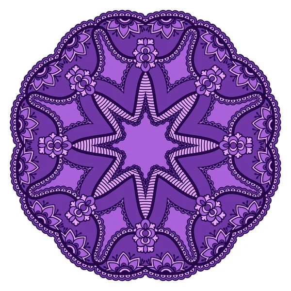 Imagen vectorial de mandalas de color en estilo oriental . — Vector de stock