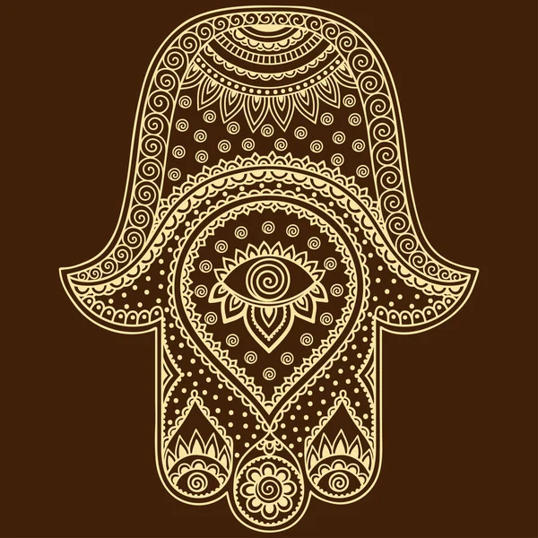 Vecteur hamsa dessiné à la main symbole — Image vectorielle
