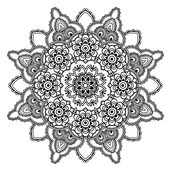 Vector henna tatoo mandala. Mehndi style. — Stock Vector