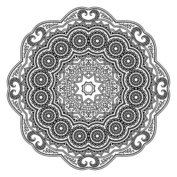 Vector henna tattoo mandala. Mehndi stijl. — Stockvector