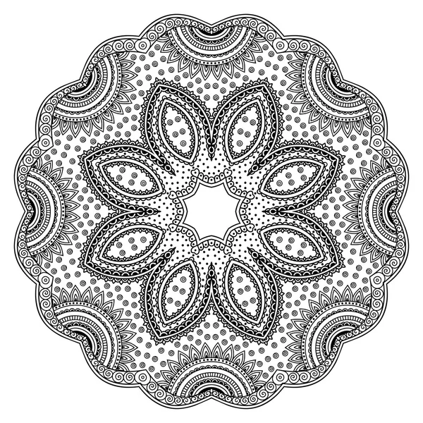 Vector henna tattoo mandala. Mehndi stijl. — Stockvector