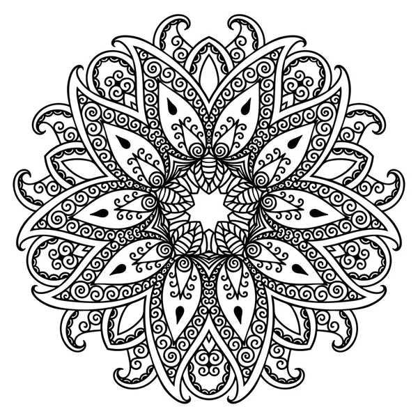 Vector henna tatoo mandala. Style Mehndi . — Image vectorielle