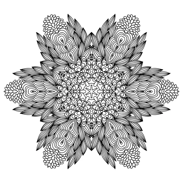 Vector henna tatoo mandala. Estilo Mehndi . — Archivo Imágenes Vectoriales