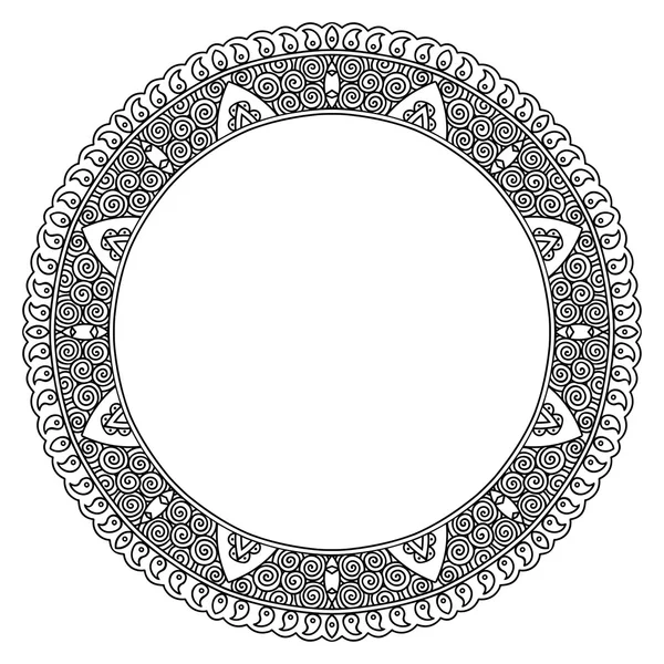 ベクトル ヘナ タトゥー マンダラ。一時的な刺青スタイル. — ストックベクタ