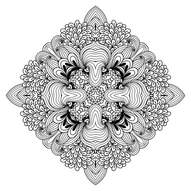 Vektör kına dövme mandala. Mehndi stili.