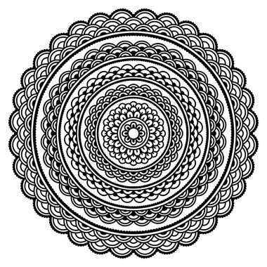 Vektör kına dövme mandala. Mehndi stili.