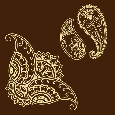 Kına dövme çiçek şablon. Mehndi.