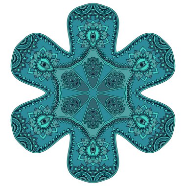 Oryantal tarzı renkli mandalalar vektör görüntü.