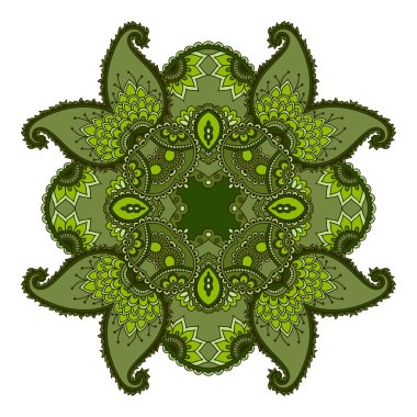 Oryantal tarzı renkli mandalalar vektör görüntü.