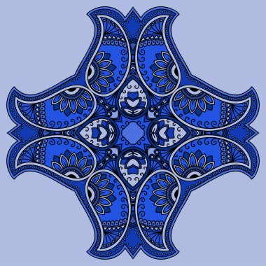 Oryantal tarzı renkli mandalalar vektör görüntü.