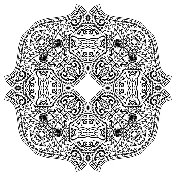 Vector henna tatoo mandala. Estilo Mehndi . — Vetor de Stock