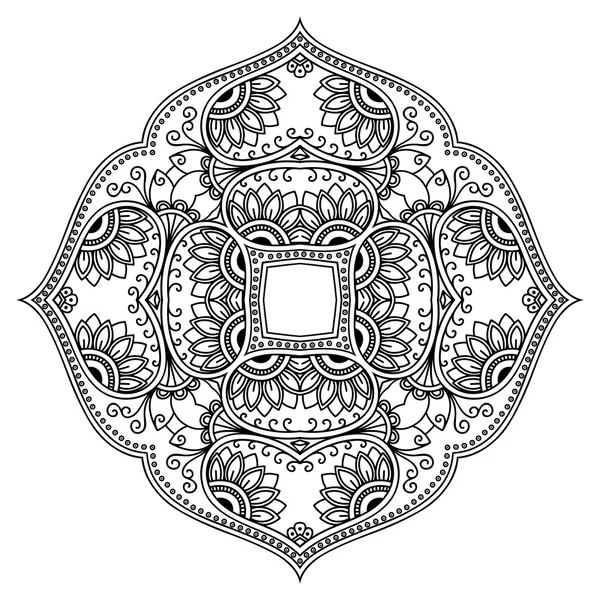 Vector henna tatoo mandala. Style Mehndi . — Image vectorielle