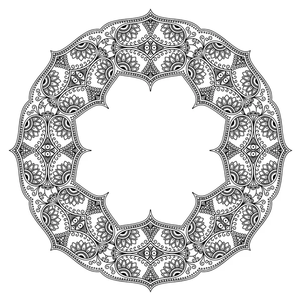 Vektor henna tetoválás mandala. Mehndi stílus. — Stock Vector