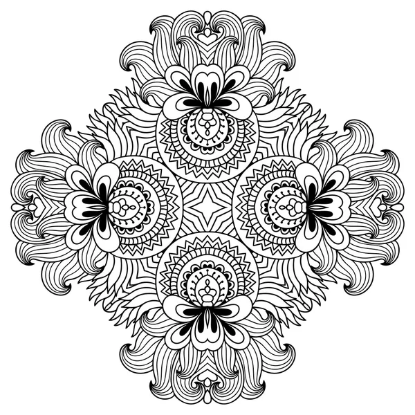 Vector henna tatoo mandala. Estilo Mehndi . — Vector de stock