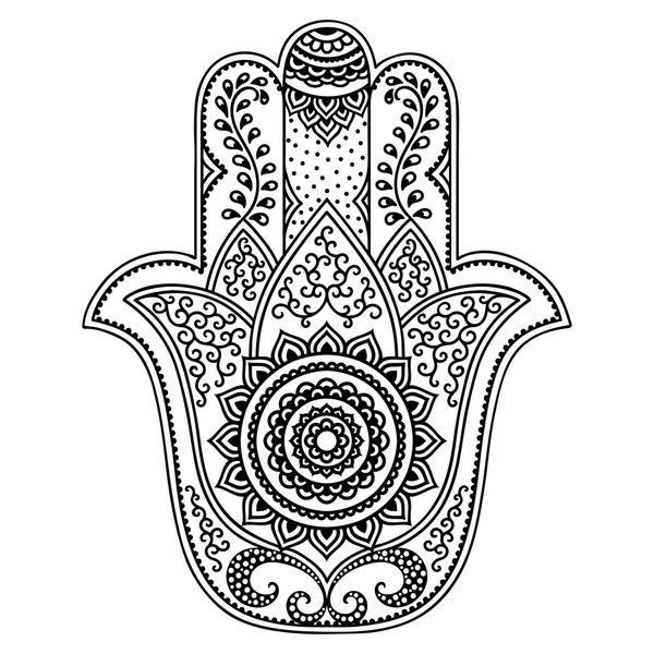 Vector hamsa símbolo dibujado a mano — Vector de stock