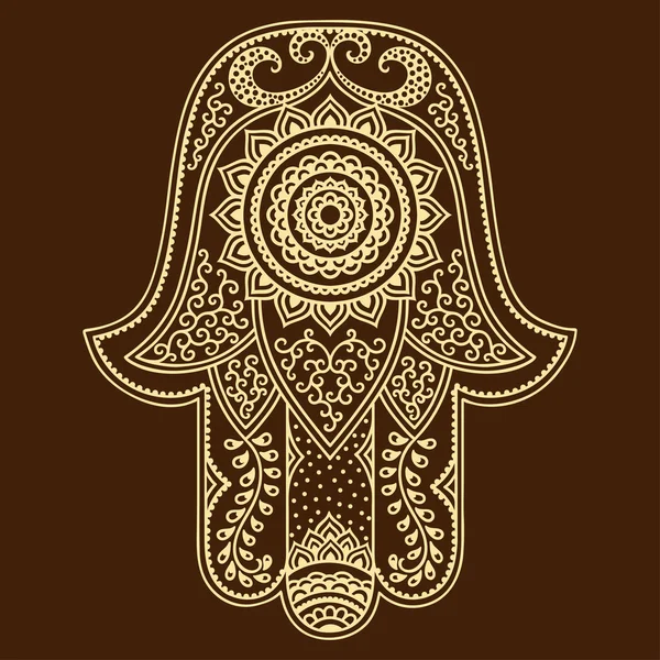 Ręka wektor hamsa symbol ciągnione — Wektor stockowy