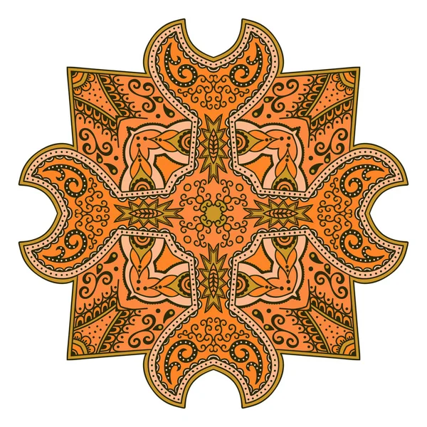 Imagen vectorial de mandalas de color en estilo oriental . — Vector de stock