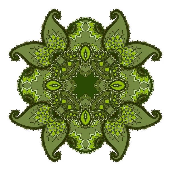 Imagen vectorial de mandalas de color en estilo oriental . — Vector de stock