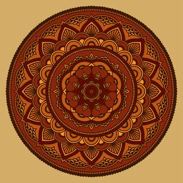 Vector image of colored mandalas in oriental style. — Stock Vector