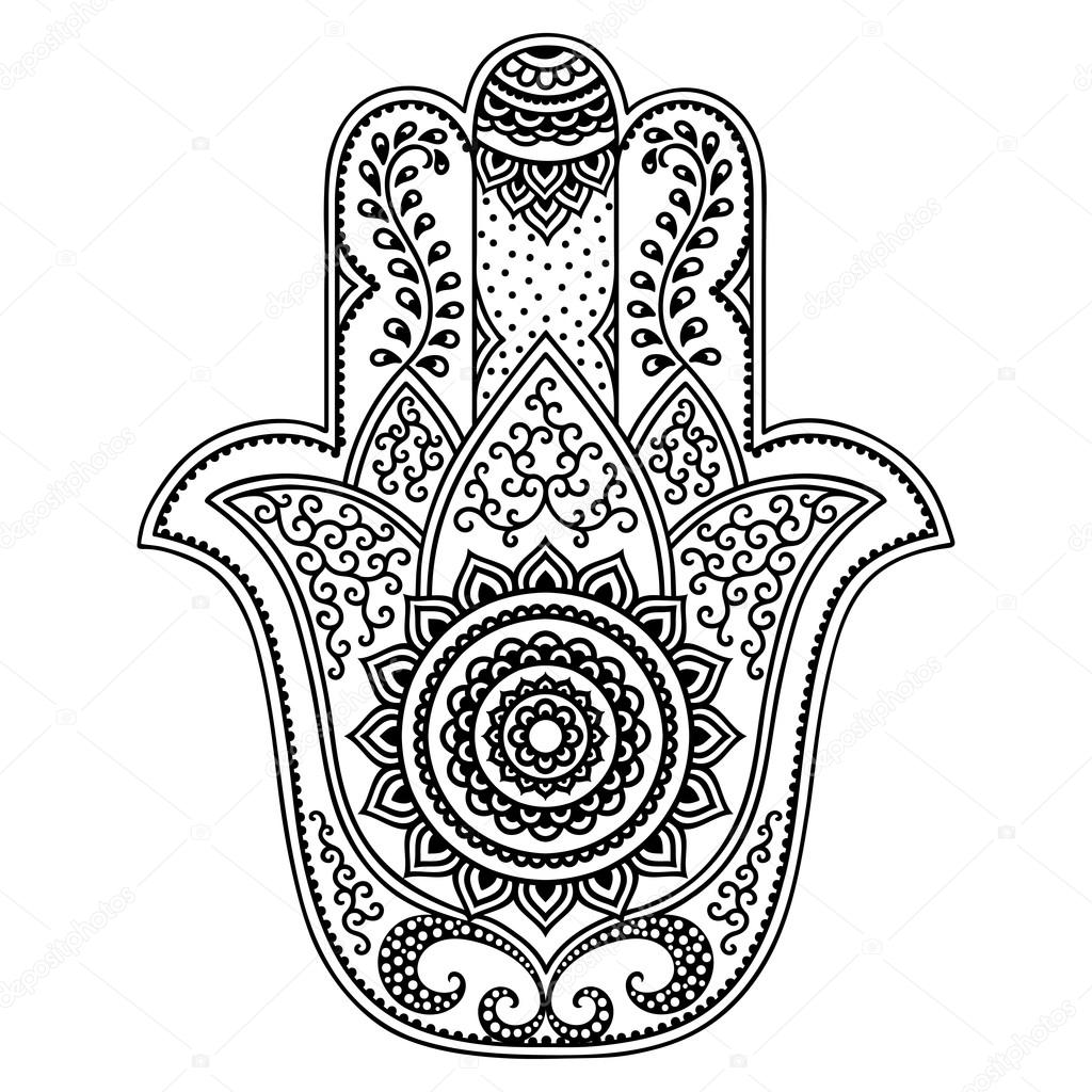 Vector hamsa hand drawn symbol — Stock Vector © rugame.tera.gmail.com ...