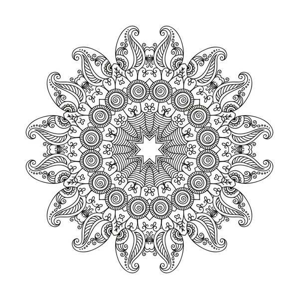 Vector henna tatoo mandala. Estilo Mehndi . — Vector de stock