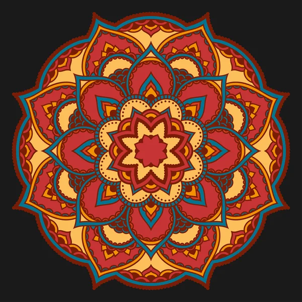 Imagen vectorial de mandalas de color en estilo oriental . — Archivo Imágenes Vectoriales