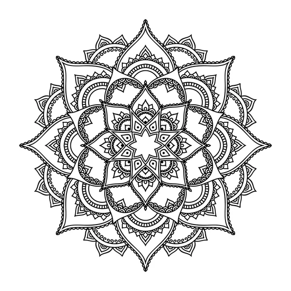 Vector henna tatoo mandala. Style Mehndi . — Image vectorielle