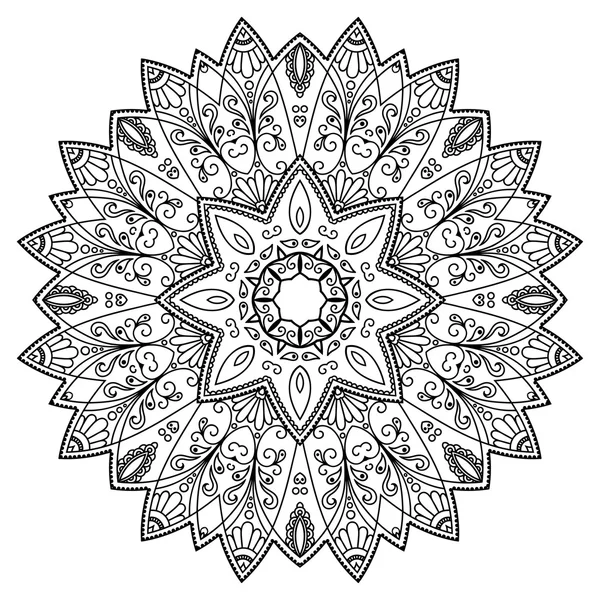 Vector henna tatoo mandala. Style Mehndi . — Image vectorielle