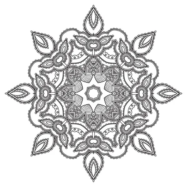 Vektor henna tetoválás mandala. Mehndi stílus. — Stock Vector