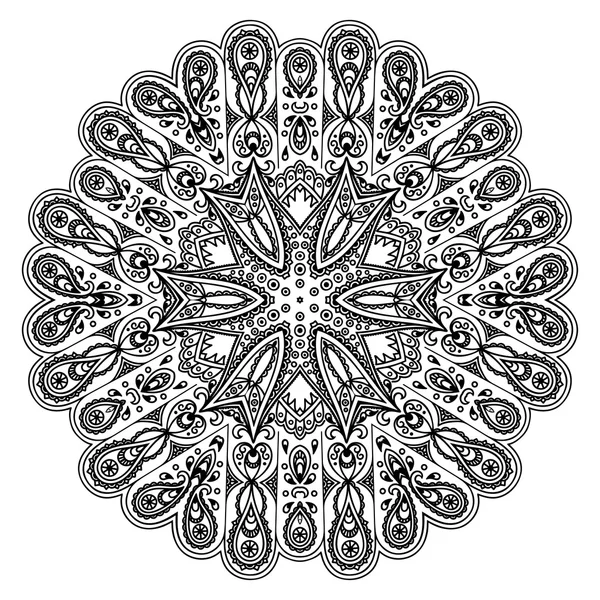 Vector henna tatoo mandala. Estilo Mehndi . — Archivo Imágenes Vectoriales