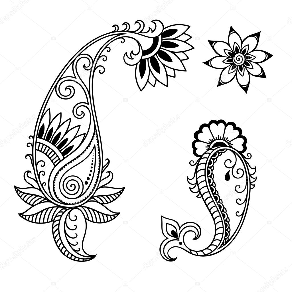 Henna tattoo flower template.Mehndi. Stock Vector Image by ©rugame.tera ...