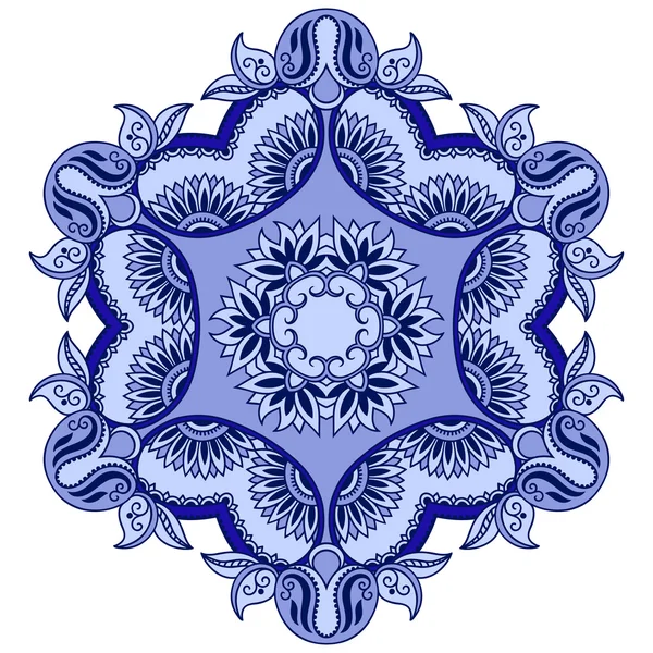Vector afbeelding van gekleurde mandala's in oosterse stijl. — Stockvector