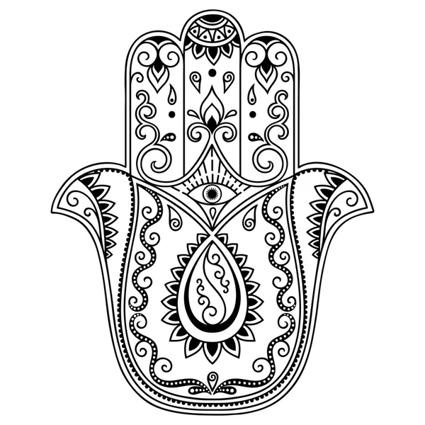 ベクトル ハムサ手の描かれたシンボル — ストックベクタ