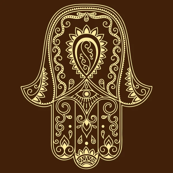 Ręka wektor hamsa symbol ciągnione — Wektor stockowy