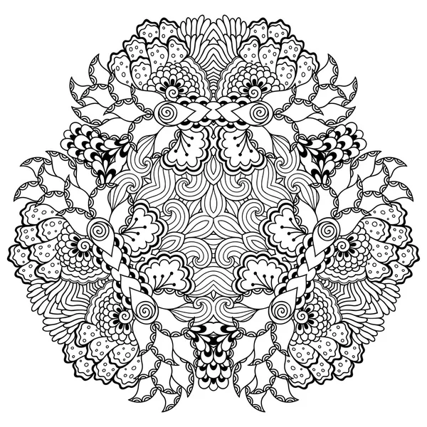 Vektör kına dövme mandala. Mehndi stili. — Stok Vektör