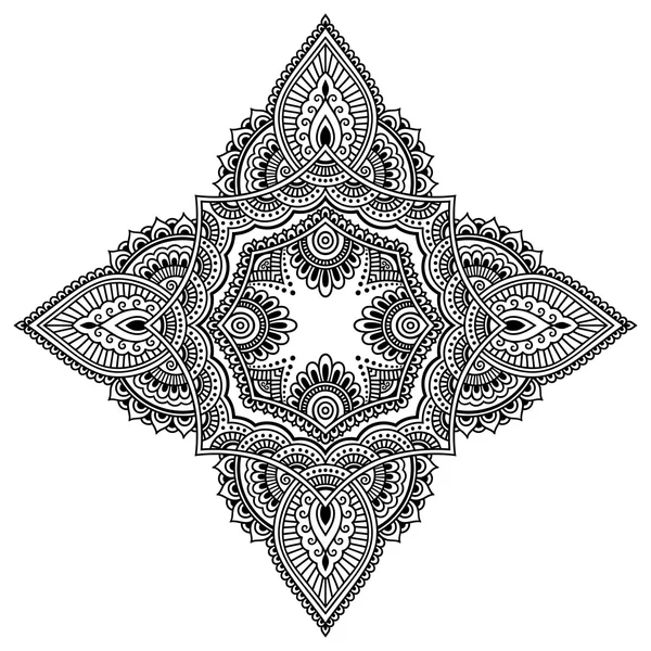 Vector henna tatoo mandala. Estilo Mehndi . — Vector de stock