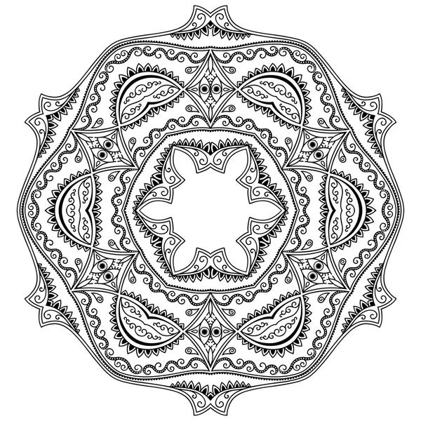 Vector henna tatoo mandala. Style Mehndi . — Image vectorielle