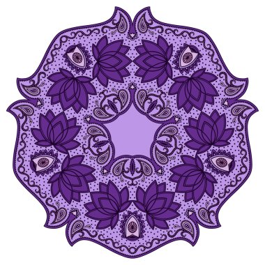 Oryantal tarzı renkli mandalalar vektör görüntü.