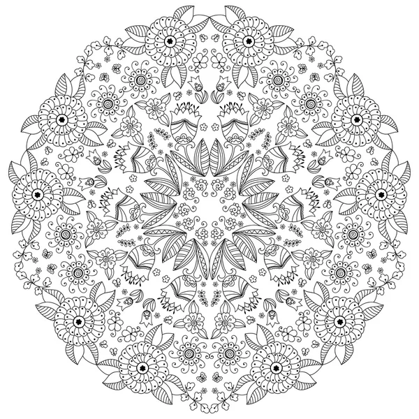 Vector henna tatoo mandala. Style Mehndi . — Image vectorielle