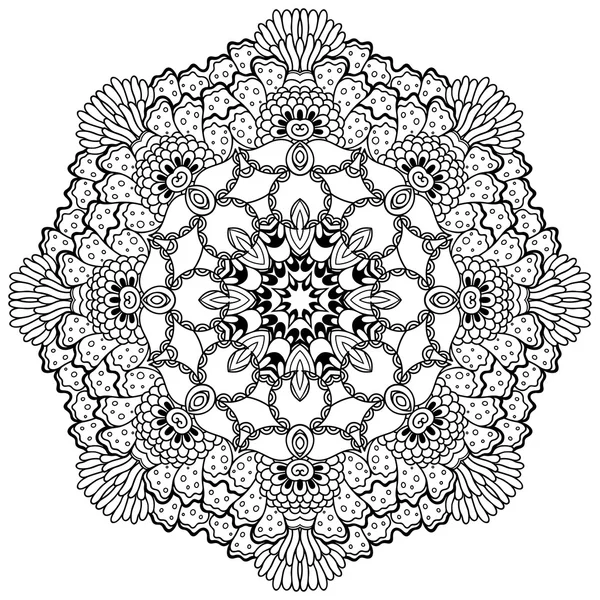 Vector henna tatoo mandala. Estilo Mehndi . — Archivo Imágenes Vectoriales