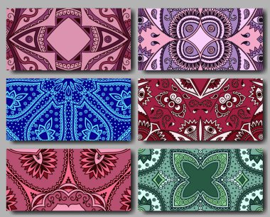 Kart veya davet retro dekorasyon tarzı ayarlayın. Elle çizilmiş arka plan.