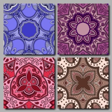 Kart veya davet retro dekorasyon tarzı ayarlayın. Elle çizilmiş arka plan.