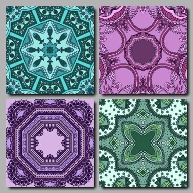 Kart veya davet retro dekorasyon tarzı ayarlayın. Elle çizilmiş arka plan.