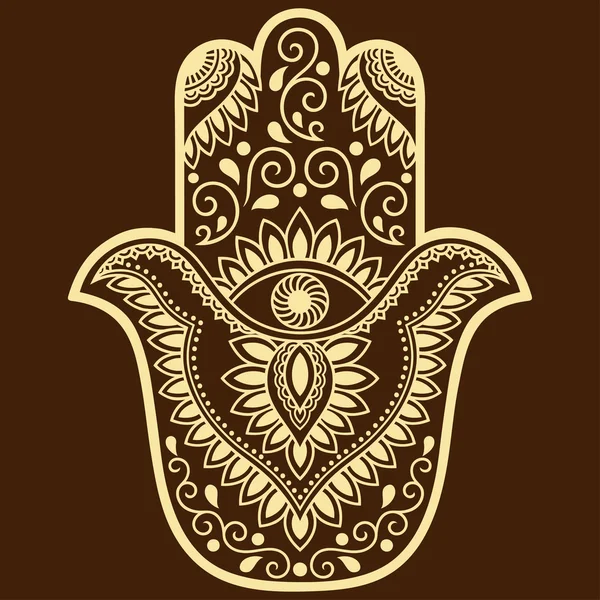 Simbolo disegnato a mano di hamsa vettoriale — Vettoriale Stock