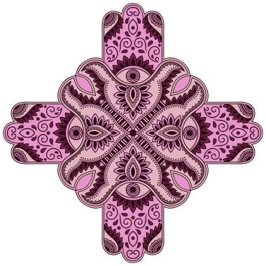 Oryantal tarzı renkli mandalalar vektör görüntü.